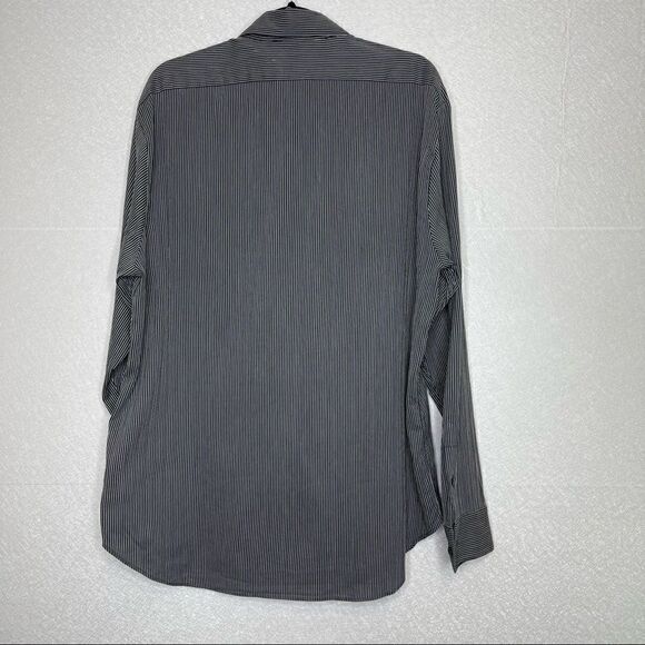 𝅺ARMANI Collezioni Button Down Striped Long Sleeve Shirt XL - Picture 2 of 6